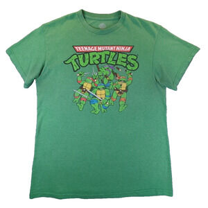 Ninja Turtles Nickelodeon T-Shirt TMNT Men's Vintage 90's Short Sleeve Green